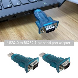 YINETTECH 2PCS USB 2.0 to RS232 Serial Port DB9 9 Pin Male Converter Adapter Compatible with Windows 98/SE/ME/2000/XP/Vista/7/8 Mac os V8.6