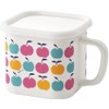 YJ-816 Plune Enameled Multi-Square Pot, Apples Size: Approx. W 7.0