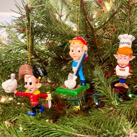 Tree Buddees Cereal Killers Ornaments Funny Cereal Mascot Parody Collect All 3 - Snapped, Cracked and Popped Comedic Christmas Ornament (Cracked)