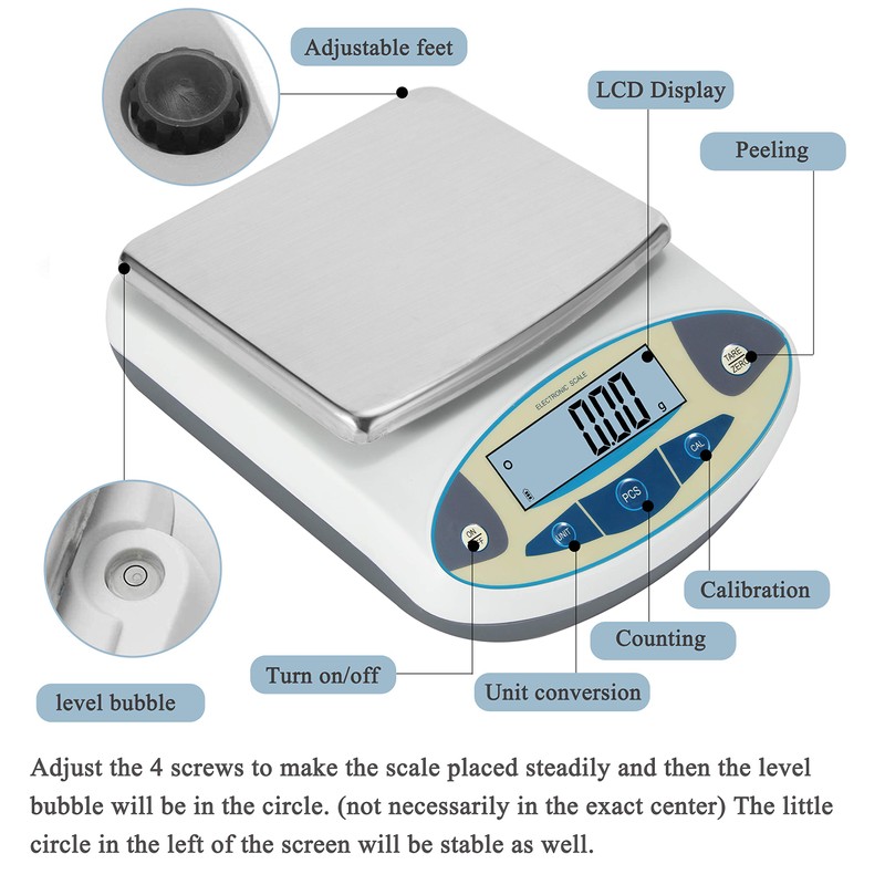 Bonvoisin Lab Scale 500gx0.01g High Precision Electronic Analytical Balance 0.01g