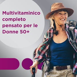 Multicentrum Woman 50+, Complete Multivitamin Food Supplement, Folic Acid, Vitamin D, E, Fights Tiredness for Women 50+ years, 60 Tablets