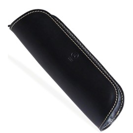 PORCO ROSSO Original Tochigi Leather Pencil Case, Made in Japan, Genuine Leather, Black, Casual