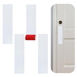 Rubber Bond Push Plates (4 Pack) 4" x 16" - Effortless Peel & Stick - Prevents Dents & Scratches - Self-Adhesive & Universal Fit (White)