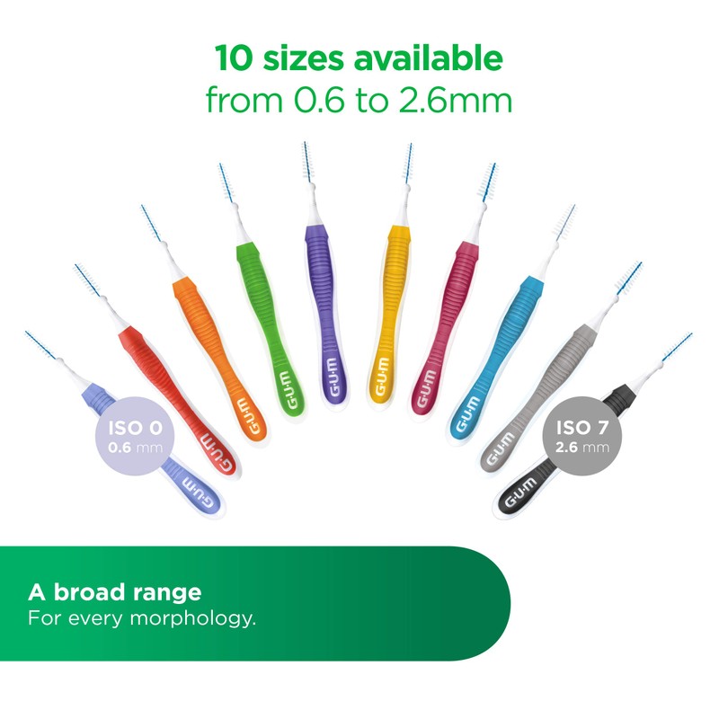 GUM TRAV-LER Interdental Brushes, For Thorough Cleaning of All Interdental