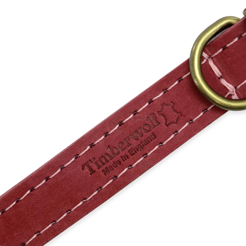 Ancol Timberwolf Premium Leather Dog Collar - Comfortable Durable Pet