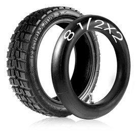 Relibupdater 8.5 Inch Electric Scooter Tire,8 1/2 x 2 Replacement Tires & Inner Tubes，50/75-6.1 Off Road Tire Compatible with okai/Gotrax GXL V2 Thicker Inflatable Scooter Replacement Wheels