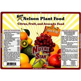 Nelson - Citrus Fruit & Avocado Tree Plant Food for In-Ground, Containers, & Patios, Granular Fertilizer, NutriStar 12-10-10 (25 lb.)