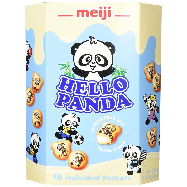 Meiji Hello Panda Family Pack Cookie, Vanilla, 9.1 Ounce