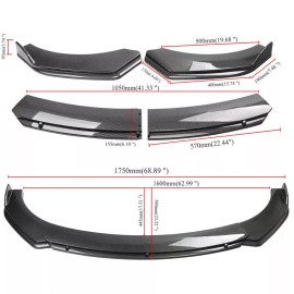 CNPAPC For Hyundai Sonata Carbon Fiber Style Front Bumper Lip Chin Spoiler Body Kits