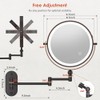 IMIKONA 9" Wall Mounted Lighted Makeup Mirror,4000mAh Rechargeable Double Sided