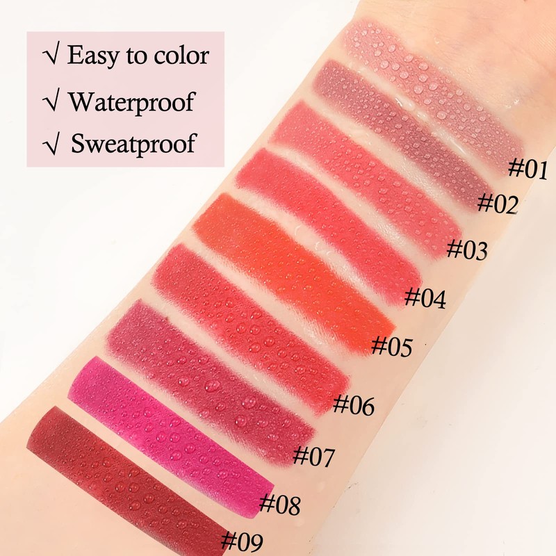 Matte Lip Crayon Lipstik Pencil Velvety Creamy Lip Liner Full