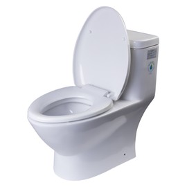EAGO R-346SEAT Replacement Soft Closing Toilet Seat for TB346, White, 18.5"L x 15"W x 2.25"H