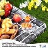 BOAO 3 Pcs Vinyl Picnic Table Cover with Bench Cover