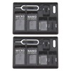 2 x SIM Card Adapter Storage Boxes, Micro Nano to