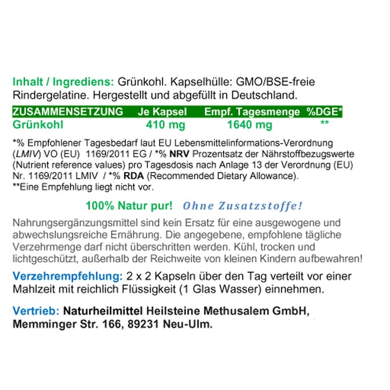 Green Cabbage Vital Substance Champion & Superfood 360 (3 x