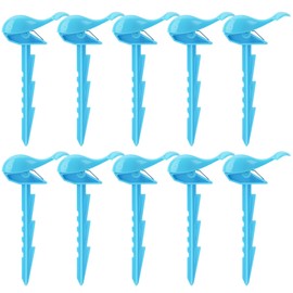SHIDOW Blue Beach Towel Clips, Anchor Stakes Clamps, Outdoor Beach Towel Anchor Stakes Clips, Picnic Blanket Holders, Sand Spikes (Whale, 10 PCS)