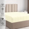 Pizuna Cotton Cream Big Checks Fitted Bed Sheets Double, 300