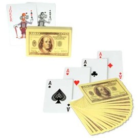 Rhode Island Novelty Unique $100 Bill Playing Cards - 12 Packs of 52 cards- Great for Game Prizes & Party Entertainment