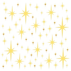 YUXIANLB 92 Pcs Gold Star Wall Decals Mirror Stickers for Walls, Removable 3D Acrylic Mirror Wall Stickers for Living Room, Sparkle Star Decals for Wall Home Bedroom Decor- 5 Sizes