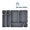 LIVIVO 8pc Interlocking Drawer Organiser and Dividers Plastic Desk and
