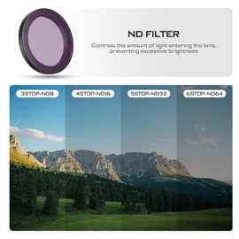 Freewell DJI Osmo Action 5 Pro / Action 4 / Action 3 ND Filter ND8 ND16 ND32 ND64 Blackout Lens Shutter Speed Adjustable (ND Filter)