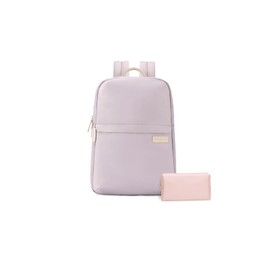 PORRASSO Laptop Backpack Women Daypack Rucksack for 16 Inch Laptop Business Waterproof Bookbag with Luggage Strap Storage Bag Travel Knapsack Purple B