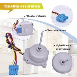 DeqinSam EAU65058312/ODM-056F-12 Refrigerator Condenser Fan Motor Assembly Replacement for LG Kenmore Refrigerator Evaporator Fan Motor Parts Replaces EAU65058522, EAU64843805, EAU65058304,PS16746406