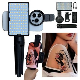 Yadsux Phone Shoot Selfie Light,Polarizing CPL Filter,Clip Fill Light CPL Polarized Lens Adjust Brightness Removing Reflective Photographic Video Light for Tattoo Art, Food,Jewelry Shooting