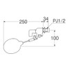 SANEI PJ1/2 PV45-13 Toilet Parts Low Tank Ball Tap for