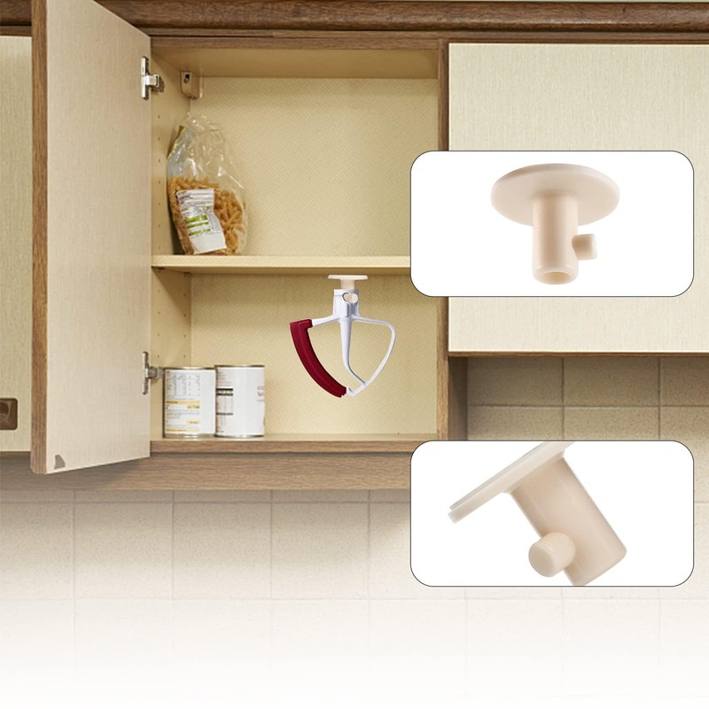 JDFHFGB 4 Pack Stand Mixer Attachment Holders,White Plastic Galley Aid