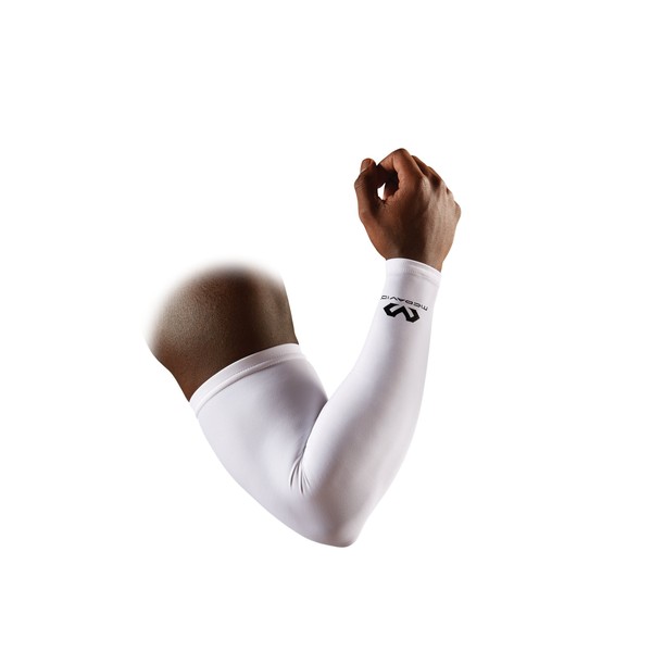 McDavid Compression Arm Sleeves (Pair), White, Small