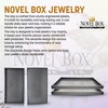 Novel Box Black Plastic Jewelry Display Tray 14.75x8.25x1.15 (No Lid)