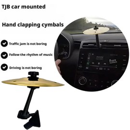 Car Crash Cymbal, Car Cymbal Air Vent, Car Drum Cymbal Air Vent, Make Your Driving More Fun, Easy Installation And Rugged, Suitable For All Types Of Vehicles (Gold)