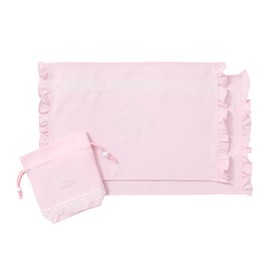 Arisana Placemats, Children, Girls, Elementary School Students, Kindergarten, Set of 2, Includes Drawstring Bag, Ruffle, A. Pink