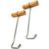 Boot Pull Hooks Wooden Handle Cowboy Easier Wearing Tools- Pair