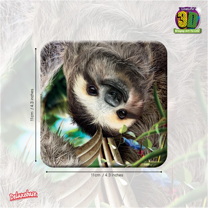 3D LiveLife Cork Coaster - Hangin' Around from Deluxebase. Lenticular