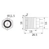 DollaTek 2 x 16 mm 10 A Momentary Switch Push