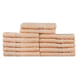 Westward Ho! 30 x 30 cm Combed Cotton Face Towel 390GSM, Pack of 12, Peach