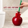 2 Pack Cherry Shaped Toilet Brush and Holder Sets, Novelty