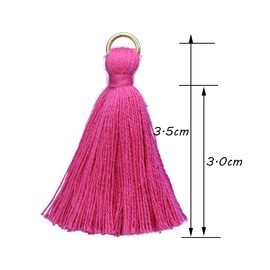 Zasvec Tassel Pendants Pack of 100 Colourful Tassel 3.5 cm Mini Tassels Pendant Tassel Tassels for Bracelets Key Rings DIY Craft Accessories