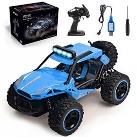 RAINMAX Remote Control Car,1:14 Scale Off Road RC Cars Toy Gifts for Boys Age 6-12,2.4GHz 25KPH High Speed 4WD Electric Vehicle with Headlight DMRC014-B