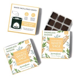 White Sage and Palo Santo Incense Bricks by Aromafume | 3x9 Bricks | Sage Incense for Cleansing Negative Energy & Protection | Sage for Smokeless Smudging & Spiritual Cleansing | Refill Pack