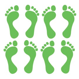 60 Second Makeover Limited Set Of 4 Pairs Quality Vinyl Footprint Stickers Car Bike Scooter Helmet Decal Graphic Footprint