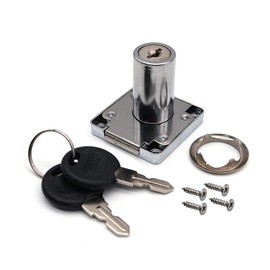 Set of 4 NUZAMAS Cabinet & Drawer Locks with 2 Keys Furniture Lock Cylinder Zinc Alloy Lock for Door Cabinet Drawer Mailbox (32mm) Large