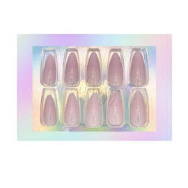 Luluizy Glitter Press On Nails Almond Nail Tips Glossy Finish Reusable Kit with Nails Glue Gel Sticker Cuticle pusher 5 Accessories (Tulane)