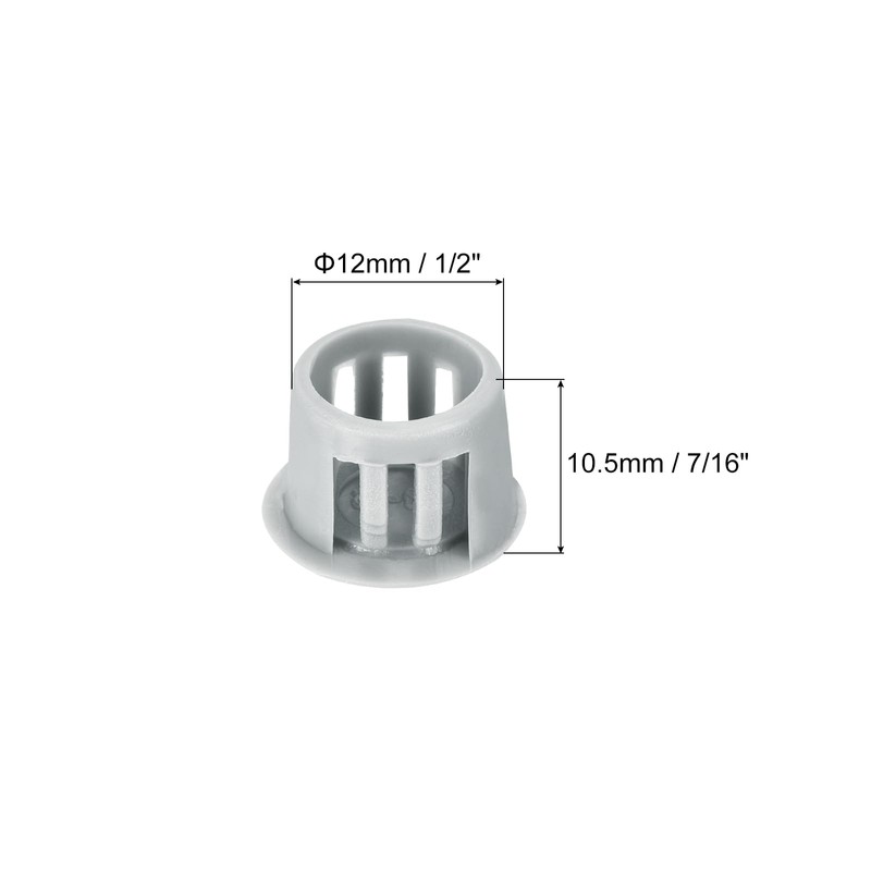 sourcing map 64PCS 12mm(1/2") Light Gray Plastic Hole Plugs, Flush