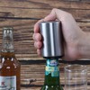 Esdiplot Stainless Steel Push Down Bottle Opener, 6-Pack Silver Beer