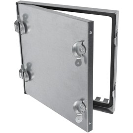 Repa Market 12 x 12 Inch Galvanized Steel Duct Access Door – Airtight Insulated Crawl Space Access Doors - Inspection HVAC Panel with Hinged 2 Clasp Lock Door – Door Access for Ventilation Cleanout