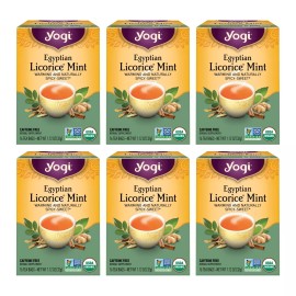 Yogi Organic Peppermint Licorice Tea 96 Count Caffeine Free Herbal Tea Bags
