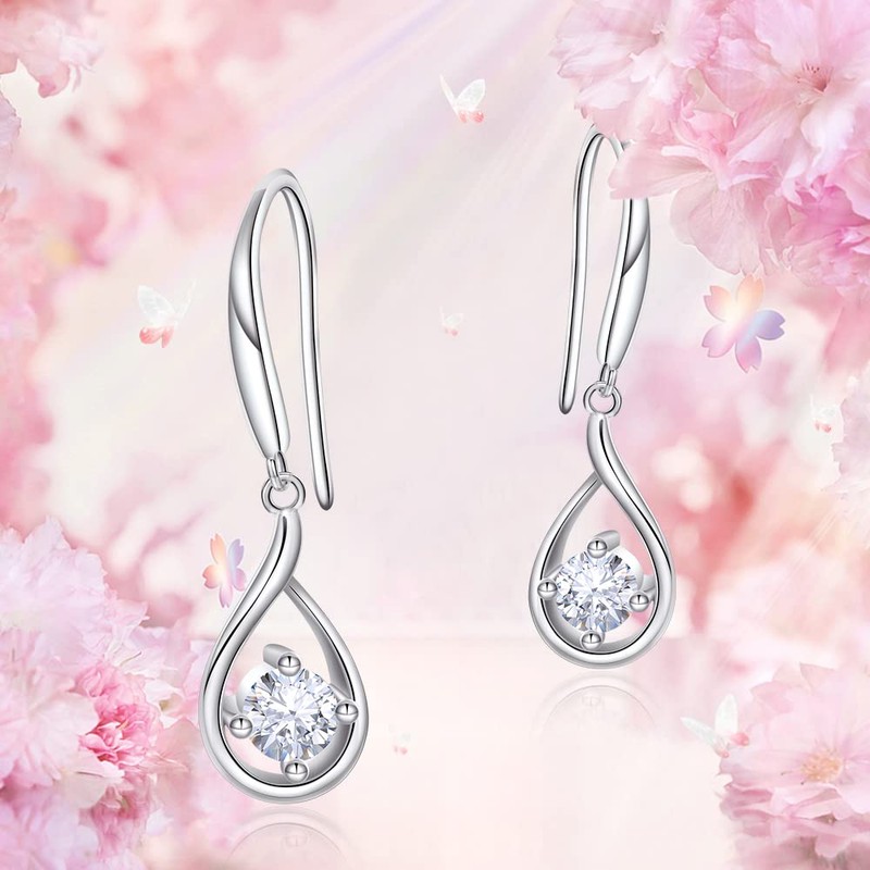 Naniwaai Women's Earrings, Popular, Birthstone Earrings, Dangling, Drop Earrings, Hypoallergenic,